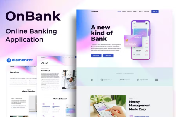 OnBank – 网上银行和汇款 – Elementor Kit