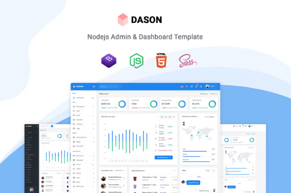 Dason – Nodejs 管理和仪表板模板