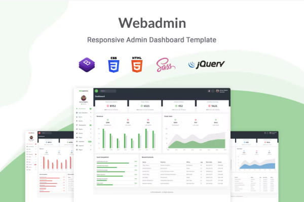 Webadmin – 响应式管理仪表板模板