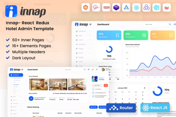 Innap : React Redux 酒店管理模板