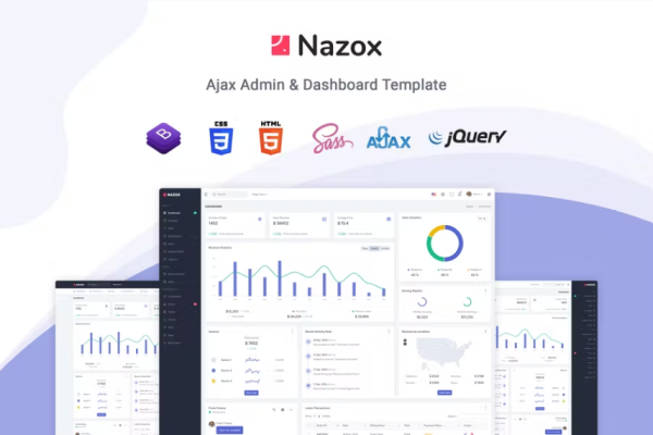 Nazox – Ajax 管理和仪表板模板