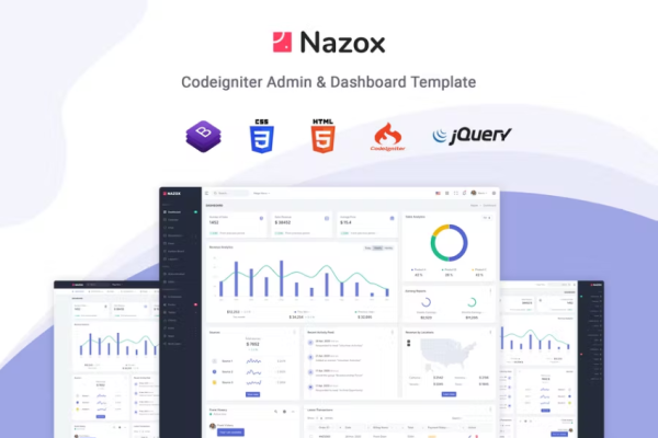 Nazox – CodeIgniter 管理和仪表板模板