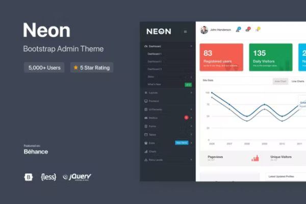 Neon – Bootstrap 管理主题
