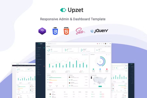 Upzet – 管理和仪表板模板
