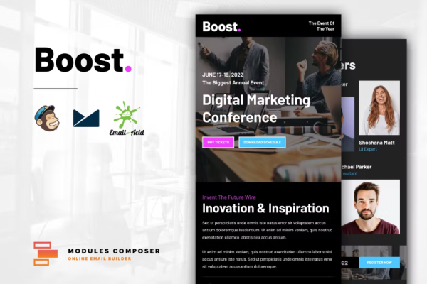 Boost – 事件/会议响应电子邮件