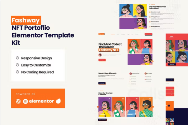 Fashway – NFT 投资组合 Elementor 模板工具包-myforexstore