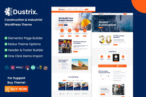 Dustrix – 建筑和工业 WordPress 主题