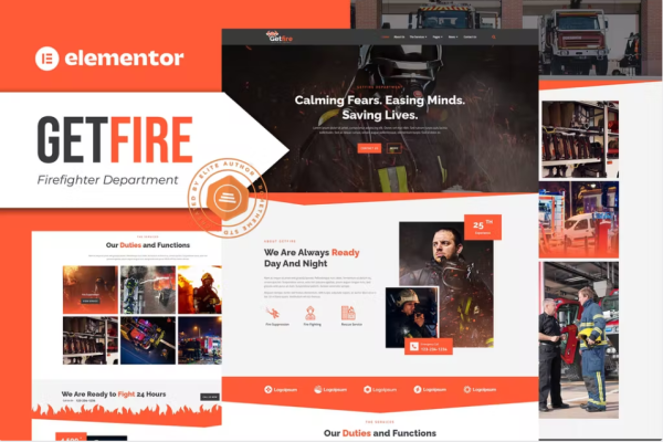 Getfire – 消防员部门 Elementor 模板套件