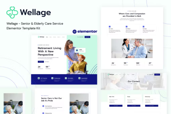 Wellage – 长者及长者护理服务 Elementor 模板套件
