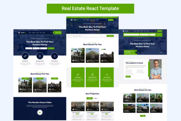 React – 房地产模板