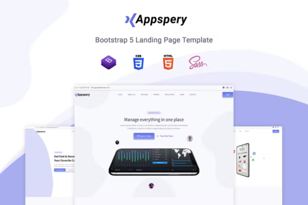 Appspery – Bootstrap 5 应用登陆模板