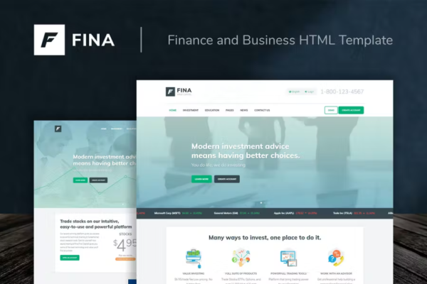Fina – 金融和商业 HTML 模板