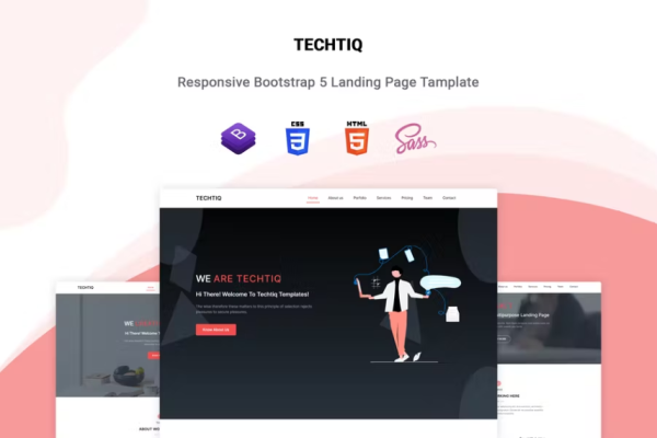 Techtiq – 一页多用途模板