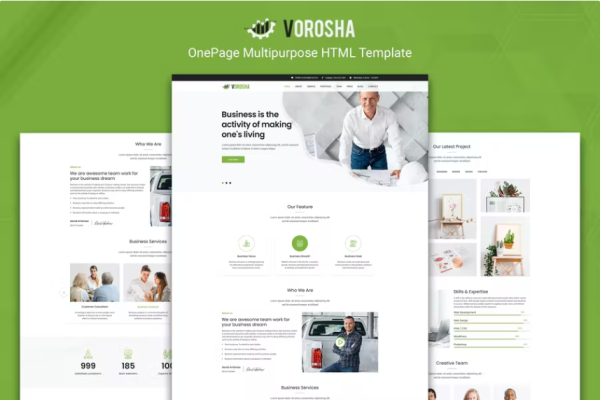 Vorosha – OnePage 多用途 HTML 模板
