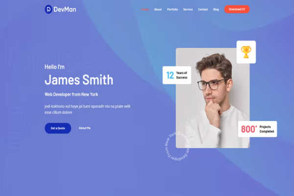 Devman – 个人作品集 HTML 模板