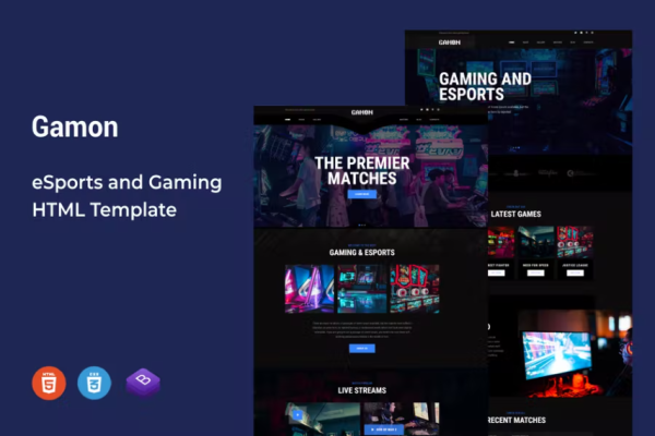 Gamon – 电子竞技和游戏 HTML 模板