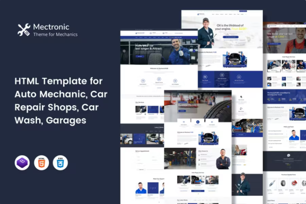 Mechanic HUB – 汽车维修 HTML 模板