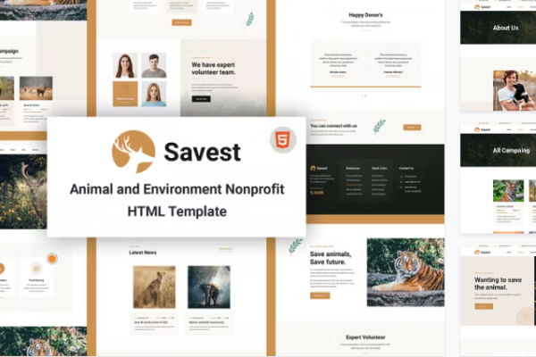 Savest – 动物收容所网站模板