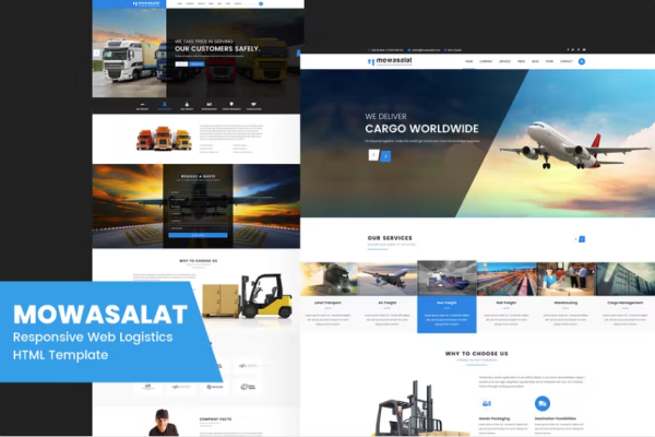 Mowasalat – 响应式物流 HTML 模板