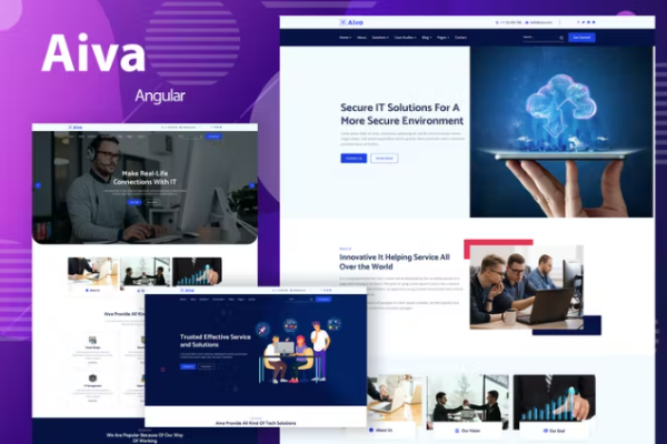 Aiva – 技术和 IT 服务 Angular 模板
