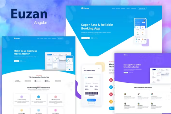 Euzan – Angular 多用途登陆页面模板