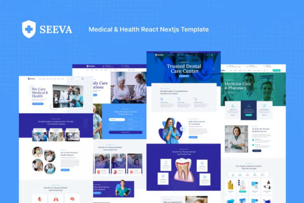 Seeva – Medical & Healthcare React Next 模板