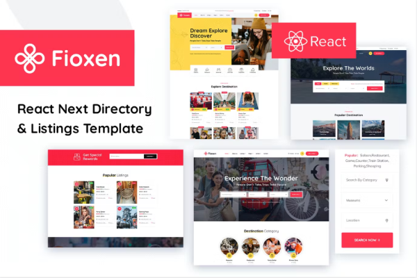 Fioxen – React Next 目录和列表模板