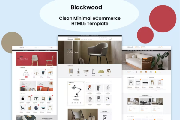 Blackwood – Clean Minimal 电子商务 HTML5 模板