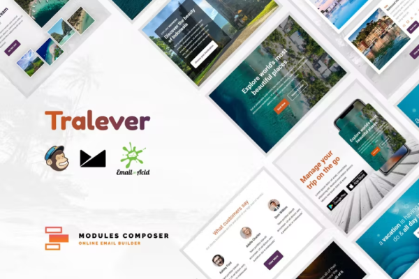 Tralever – 预订和旅行响应式电子邮件