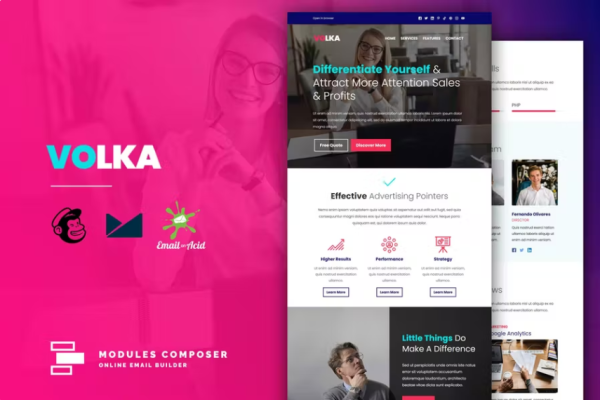 Volka – 初创企业响应式电子邮件模板