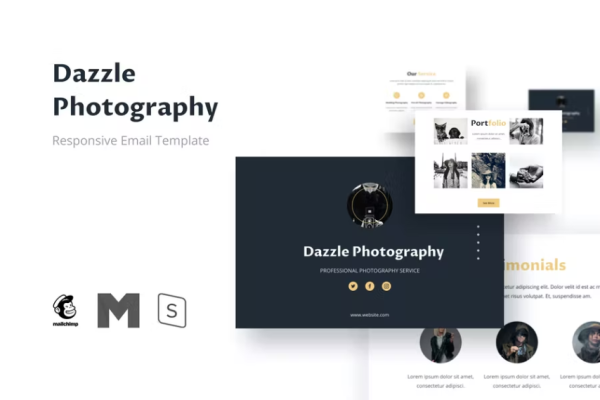 Dazzle – 摄影电子邮件通讯模板