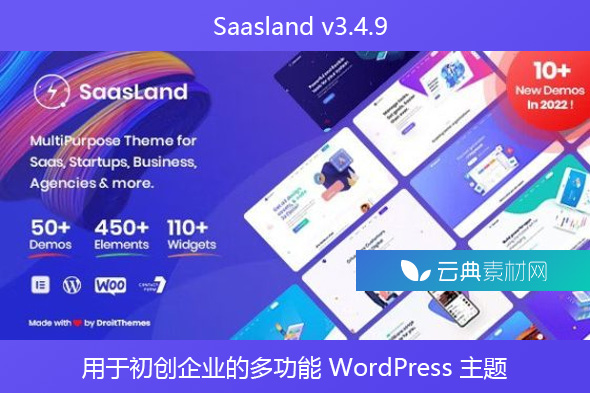 Saasland v3.4.9 – 用于初创企业的多功能 WordPress 主题