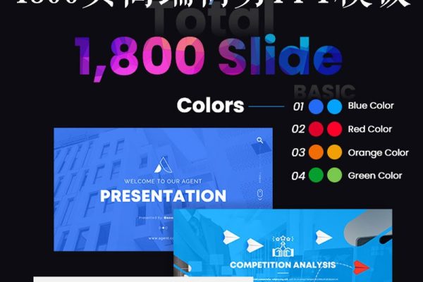 1800+页 高级感商务市场调研教育培训用正版PPT模板 Agent A To Z