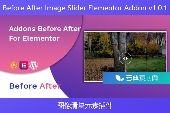 Before After Image Slider Elementor Addon v1.0.1 – 图像滑块元素插件