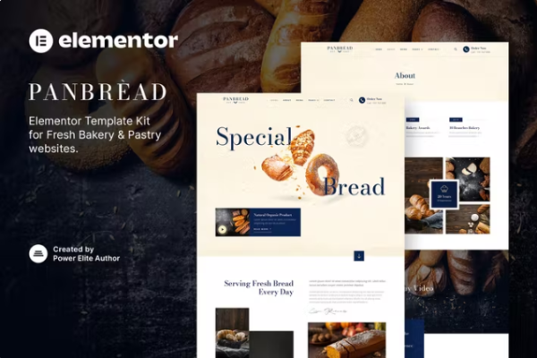 Panbread – 新鲜面包和糕点元素模板套件