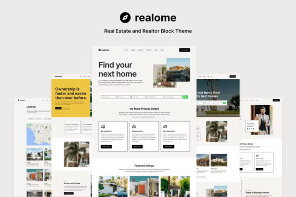 Realome – 房地产和房地产经纪人块主题