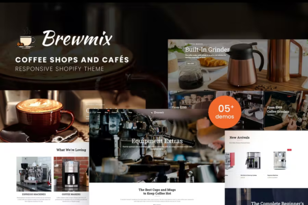 Brewmix – 咖啡店和咖啡馆 Shopify 主题