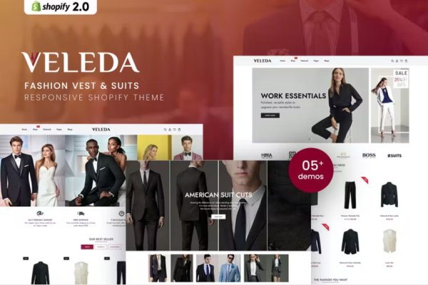 Veleda – 时尚背心和西装 Shopify 主题