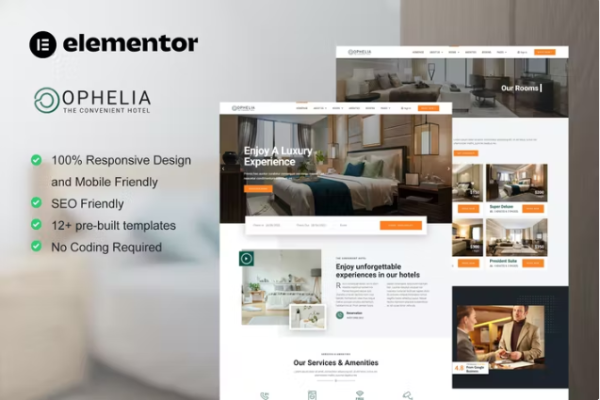 Ophelia – 酒店及度假村 Elementor 模板套件-myforexstore
