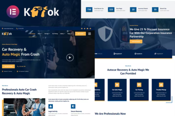 Ketok – 汽车细节和维修业务 Elementor Pro 模板套件