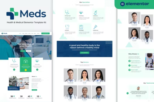 Meds – Health & Medical Elementor 模板套件