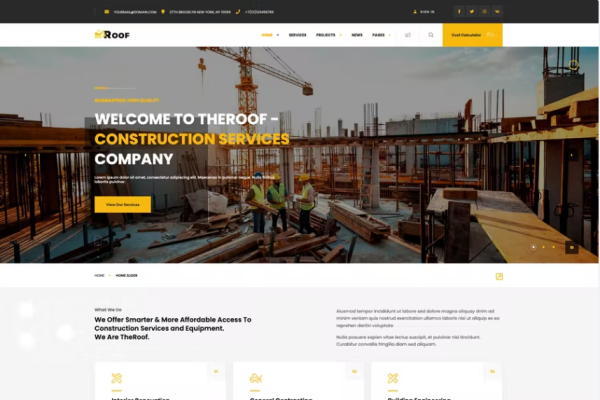 TheRoof – 建筑和翻新 WordPress 主题