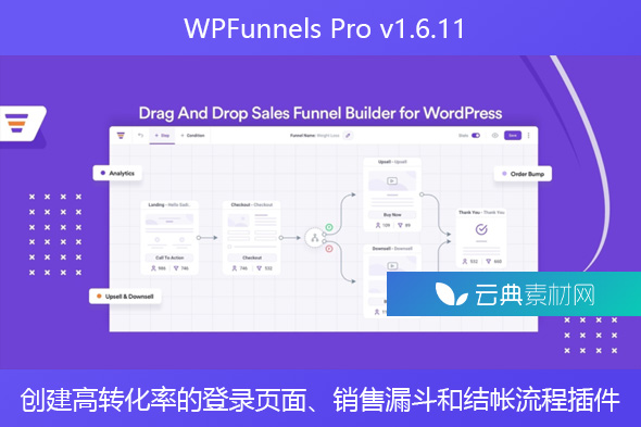 WPFunnels Pro v1.6.11 – 创建高转化率的登录页面、销售漏斗和结帐流程插件