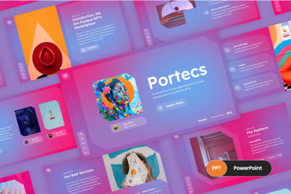Portecs – NFT市场的PowerPoint模板