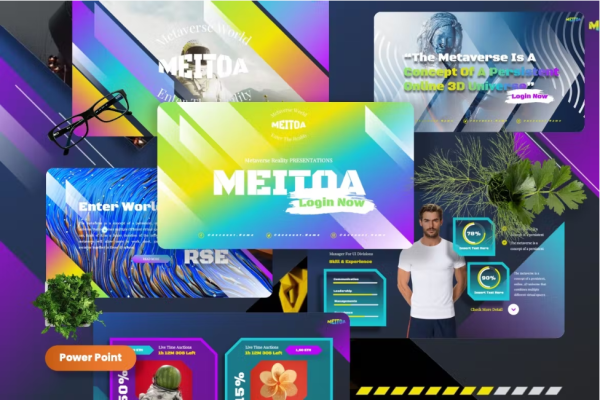 Meitoa – Metaverse Reality Powerpoint 模板