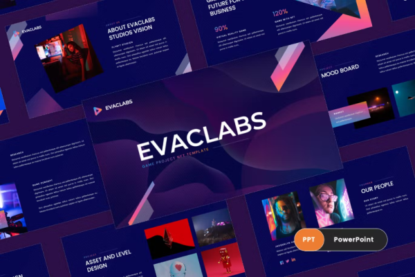 Evaclabs – 游戏项目 NFT PowerPoint 模板