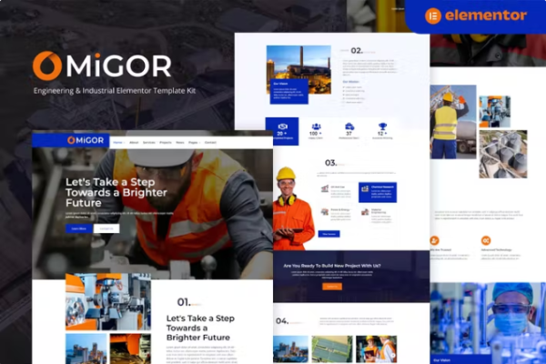 Migor – 工程和工业元素模板套件