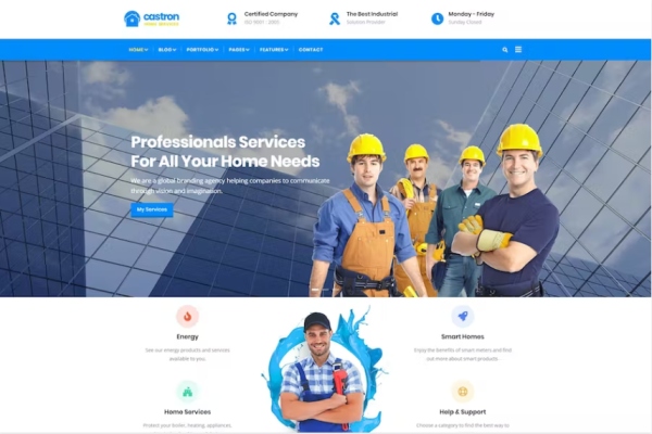 Castron – 家庭维护 Drupal 9 主题