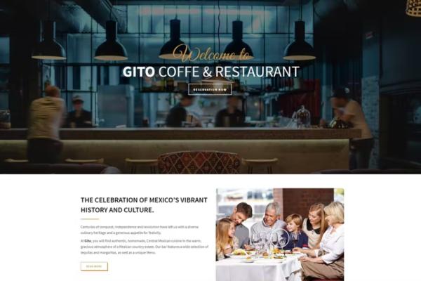 GITO – 咖啡厅和餐厅 Drupal 9 主题