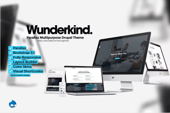 Wunderkind – 一页视差 Drupal 7 主题